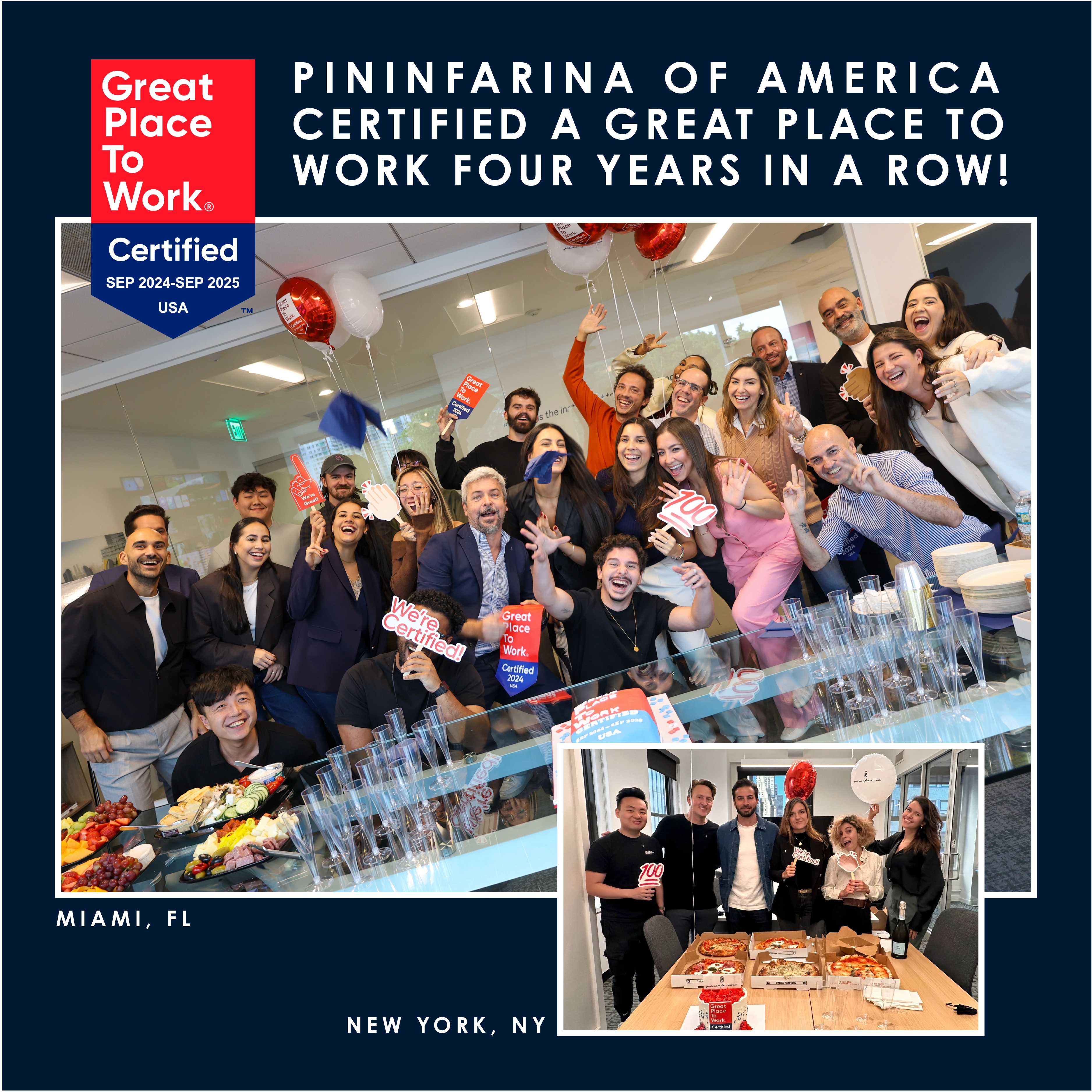 Pininfarina of America ha ottenuto la certificazione Great Place to Work per il 2024 - Pininfarina